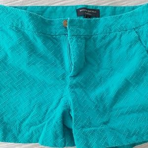 Teal banana republic hampton fit shorts